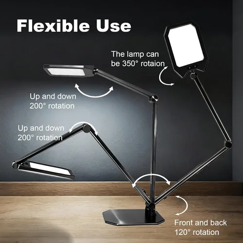 Miniatura 4 de NS Lámpara de escritorio LED profesional con control remoto, luz regulable CRI95+ para cuidado de los ojos, temperatura de color ajustable de 3000K