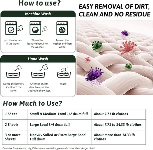 Miniatura 5 de Wenge Sábanas de detergente para ropa ecológicas, 240 unidades, sin jarra de plástico, tecnología sin líquidos, hipoalergénicas para el hogar