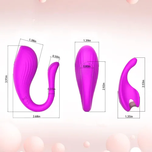Miniatura 8 de Bragas vibratorias con aplicación y control remoto, vibrador portátil, Healexcer Smartphones Dual Motors Juguetes sexuales para adultos para Púrpura