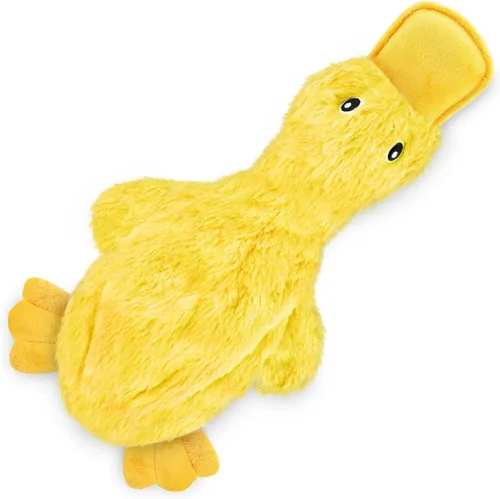 Miniatura 37 de Best Pet Supplies - Juguetes para cachorros y perros adultos, crujen y hacen chirridos, pato, rosa claro Pato arrugado (rosa claro)