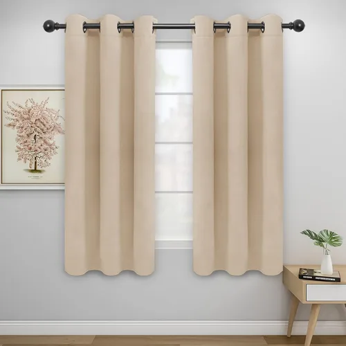 Miniatura 106 de Easy-Going - Cortinas opacas para dormitorio, aislamiento térmico sólido con ojales, cortinas de ventana para reducción de ruido, cortinas
