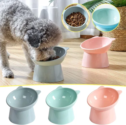 Miniatura 5 de Cuenco Elevado Inclinado para Comida de Gatos - Cuencos para Gatos Amigables con los Bigotes Anti Vómito Cuencos de Alimentación Inclinados Lindos