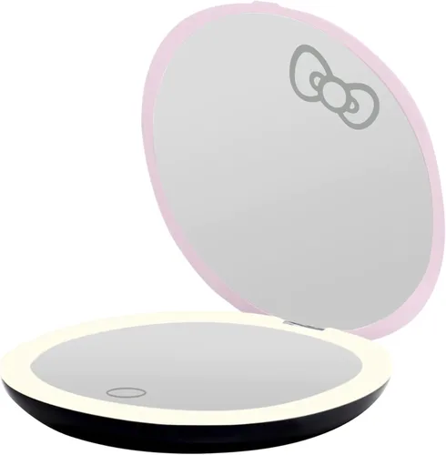 Miniatura 5 de Impressions Vanity Hello Kitty Supercute Signature - Espejo compacto con luz, espejo de maquillaje de viaje con aumento 3X e iluminación LED de luz