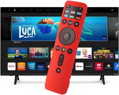 Miniatura 3 de Hi Color Funda de silicona para control remoto VIZIO XRT260 Smart TV, a prueba de golpes, antideslizante, cordón (negro)