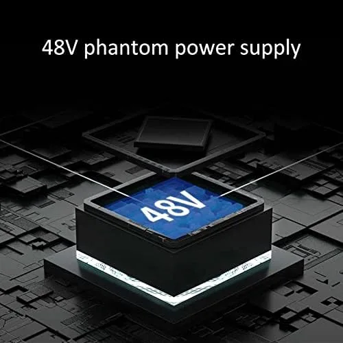 Miniatura 4 de Mezclador de audio de 2 canales, mini consola mezcladora DJ de audio de 2 canales con 16 bits, resolución de audio de 48 KHZ, fuente de alimentación