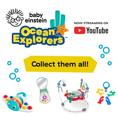 Miniatura 9 de Baby Einstein Ocean Explorers Neptune's Cuddly Plush Composer Musical Discovery Toy - Juguete de descubrimiento musical para niños de 6 meses