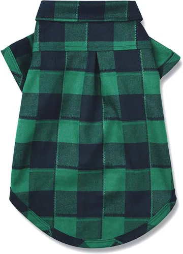 Miniatura 2 de Camisa a cuadros para cachorros, ropa para perros pequeños, medianos y grandes, gatos, niños, niñas, gatitos, camiseta suave para mascotas, camiseta