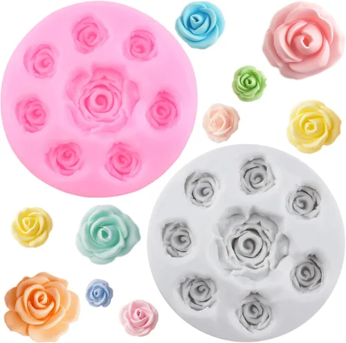 Miniatura 23 de Moldes de silicona de girasol, molde de fondant de flores para decoración de pasteles, decoración de cupcakes, pasta de caramelo de chocolate, juego