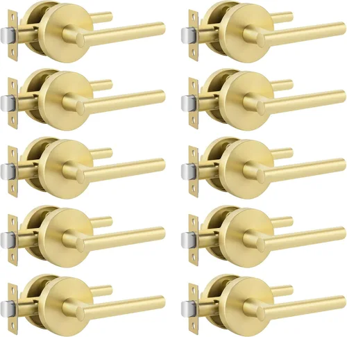 Miniatura 25 de Goldenwarm - Paquete de 1 picaporte negro inactivo de una sola cara, con tirador de puerta de extracción mate, resistente, para armario o despensa