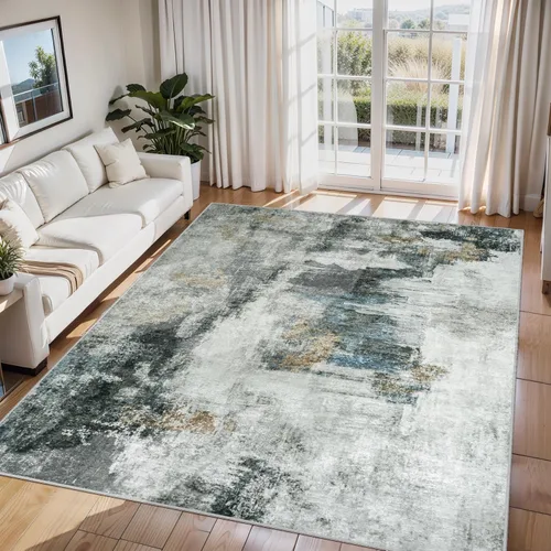 Miniatura 60 de 5x7 Area Rugs for Living Room Rug Washable: Abstract Rug for Dining Room Bedroom Carpet Non Slip 5 by 7 Indoor Modern Nursery Home Office Beige