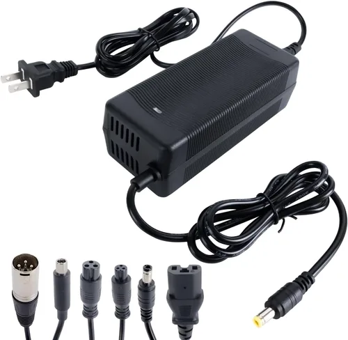 Cargador rápido de 29.4V 2A 7 en 1 enchufes universales para baterías de iones de litio de 24V 25.2V 25.6V 25.9V, repuesto para maquinilla de