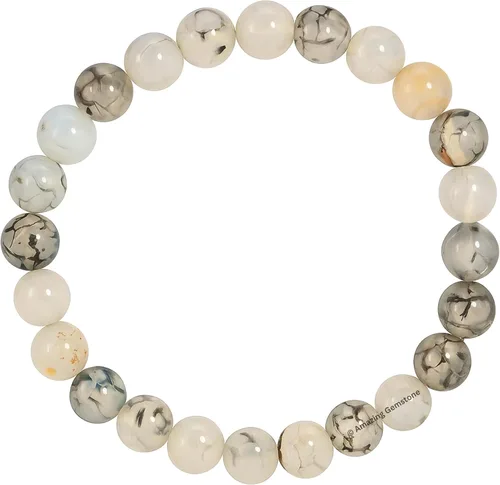Miniatura 772 de Amazing Gemstone Pulsera de cristal para mujeres y hombres, pulsera de cristal curativo de protección, pulsera elástica con cuentas de piedras