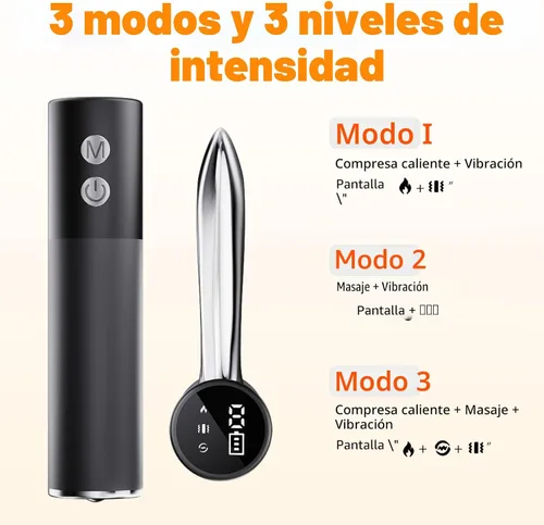 Miniatura 5 de Herramienta eléctrica raspadora muscular con vibración, masaje y calor, masajeador Gua Sha portátil para recuperación muscular de cuerpo completo