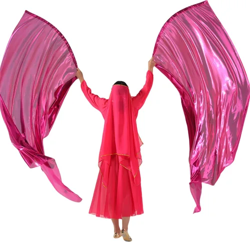 Miniatura 16 de MUNAFIE Banderas de adoración para danza, alabanza, banderas de iglesia para adoración, Banderas de Danza, color rojo