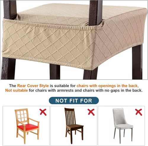Miniatura 8 de Genina Fundas de asiento impermeables para sillas, fundas de asiento para sillas de comedor, fundas para sillas de cocina, fundas para sillas