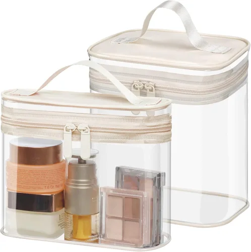 Miniatura 17 de PACKISM Neceser aprobado por la TSA, paquete de 2 – 1 mediano de cuarto de galón de mano de la TSA y 1 grande para equipaje facturado, bolsa de 4