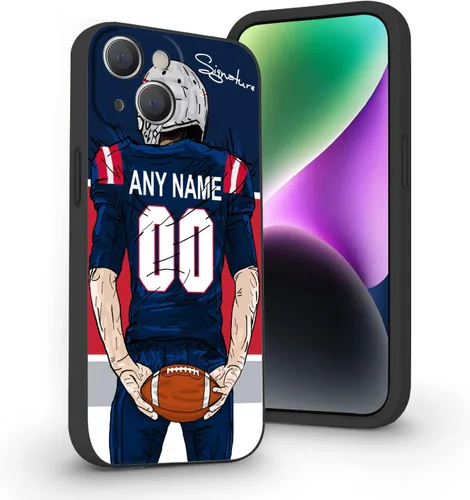 Miniatura 21 de Funda de fútbol personalizada con nombre y número para iPhone17 Air 16 15 Pro Max 14 13 Mini 12 11 Xs Max Xr SE3 8 7 6 Plus, silicona líquida