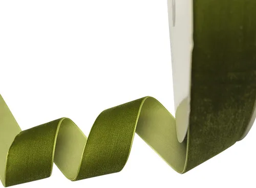 Miniatura 76 de Chenkou Craft Lotes de cinta de terciopelo verde de 25 yardas/rollo de 1 1/2 pulgadas a granel de Navidad (verde, 1 1/2 pulgadas)