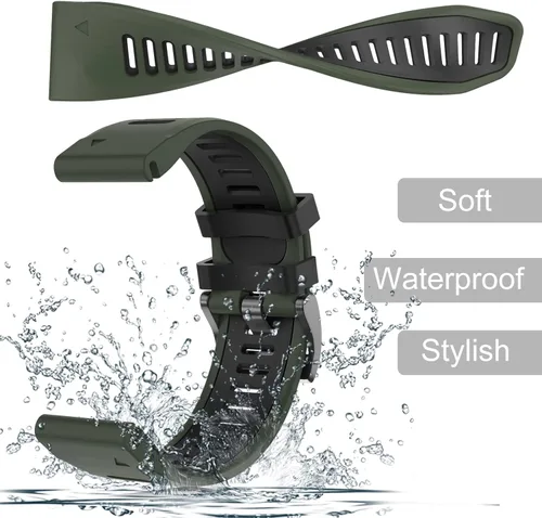 Miniatura 6 de OVERSTEP Correa de reloj compatible con Garmin Fenix 6, correa de repuesto de ajuste rápido de 0.866 pulgadas para reloj inteligente Fenix 6