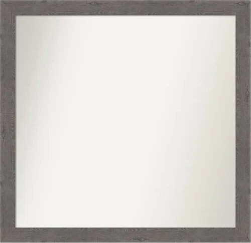 Miniatura 212 de Amanti Art Espejo de baño gris para sobre el fregadero, 31 x 48 pulgadas, espejo de tocador rectangular estrecho de color gris, marco de madera