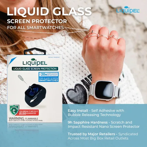 Miniatura 3 de Protector de pantalla de vidrio líquido Apple Watch 9H dureza universal para relojes y wearables con un plan de protección de $150 "You Break It, We