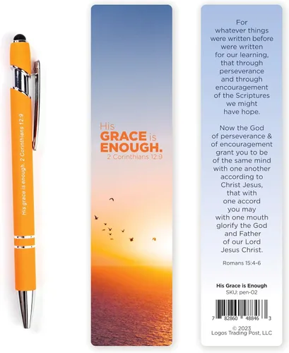 Miniatura 10 de Regalo del Hombre de Dios, Bolígrafo con Versículo Bíblico con Marcapáginas – 1 Timoteo 6:11 – Bolígrafos Bíblicos Inspiradores para Devoción