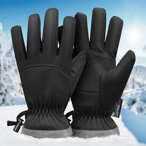 Miniatura 2 de Guantes de esquí impermeables de invierno para niños, hombres y mujeres, guantes perfectos para clima frío para ciclismo, conducción, correr