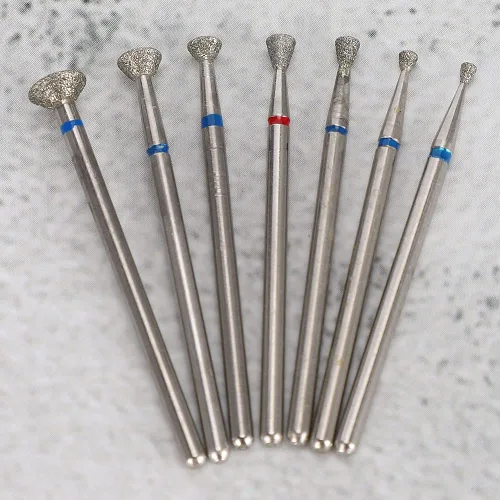 Miniatura 7 de Cabezal de molienda de manicura, 7 brocas de manicura para arte de uñas, juego de brocas de uñas de 0.093 in, broca para arte de uñas, lima de uñas