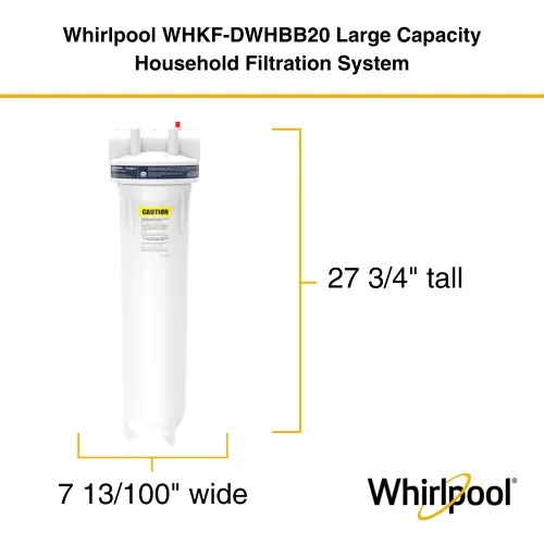 Miniatura 3 de Whirlpool Carcasa de filtro de agua para toda la casa de 20 x 4.5 pulgadas, sistema certificado NSF para filtro de carbono de sedimentos