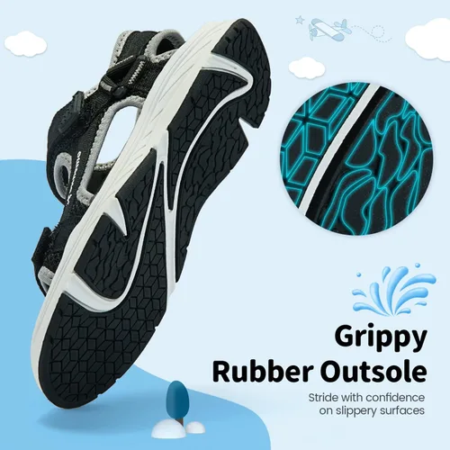 Miniatura 4 de Sandalias deportivas de verano para niños y niñas, unisex, con puntera abierta, para playa, senderismo, al aire libre (niños pequeñosniños grandes)