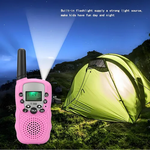 Miniatura 6 de Walkie Talkies para niños y niñas de 3 a 12 años, fácil de usar, alcance de hasta 1.5 millas, radio bidireccional FRS de 22 canales para aventuras