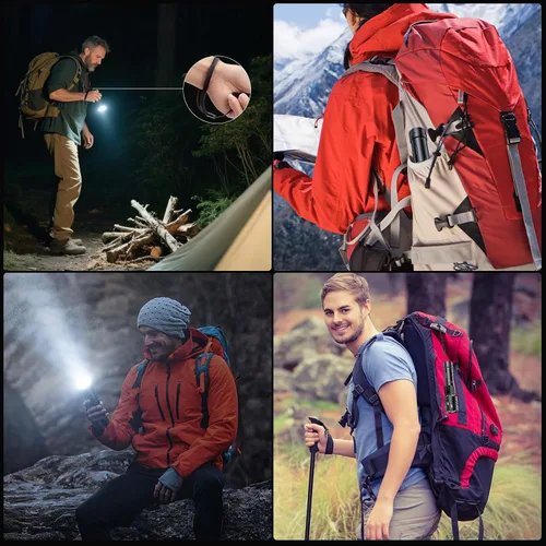 Miniatura 7 de Linternas Recargables de Alto Lúmenes, Luz LED Súper Brillante, Linternas Tácticas con Pantalla LCD de Energía, 5 Modos, Impermeable, Linterna Más
