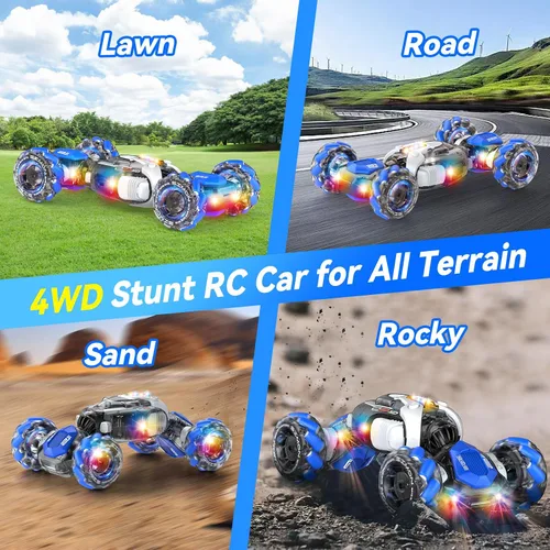 Miniatura 4 de Nicella Auto a control remoto, juguetes de control remoto, regalos para niños y niñas de 6, 7, 8, 9, 10, 11, 12 años, rotación de 360°, 4WD