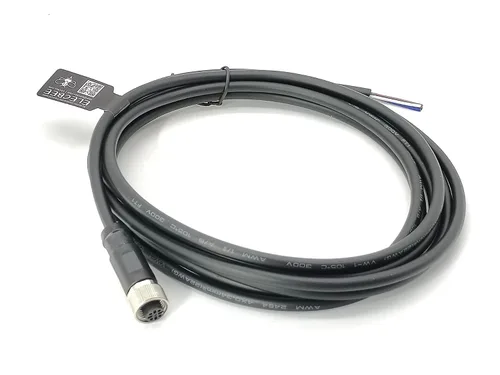 Miniatura 33 de Elecbee Cable M12 A-Code Conector recto de cabeza hembra individual Cable eléctrico de enchufe de aviación (cable de 12 pines 1M/3.3 pies)