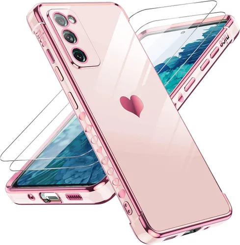 Miniatura 52 de LeYi for Moto G 5G 2025 Case: with Tempered Glass Screen Protector [2 Pcs]+ Full Camera Lens Protection,Love Heart Plating Cute Luxury Soft TPU