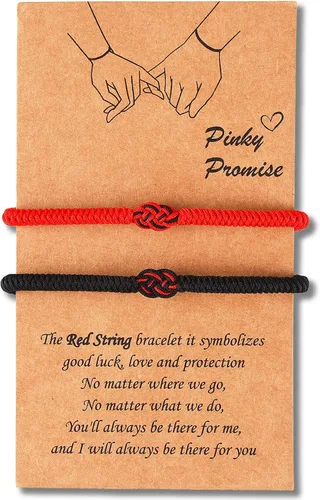 ULYSIA Pulseras a juego para parejas, mejores amigos, regalos de cumpleaños para ella y él, alma gemela, hilo rojo del destino, pulseras de