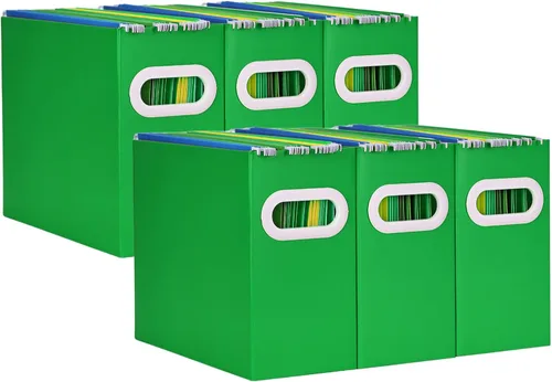 Miniatura 21 de Organizador de archivos colgante, organizador de carpetas de archivos de cartón para tamaño carta, caja de almacenamiento de documentos