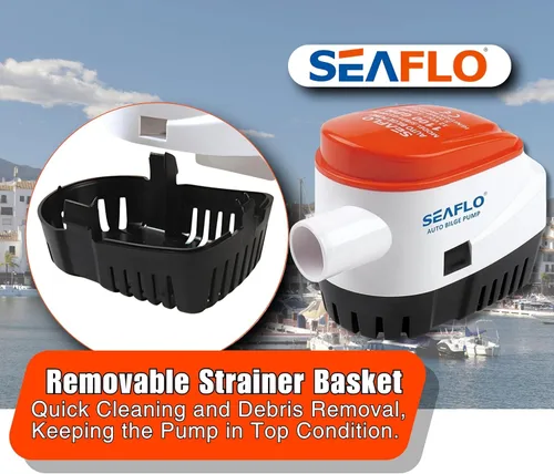Miniatura 8 de SEAFLO Serie 06 - Bomba de achique sumergible automática de 1100 GPH, 12 V, salida de 2,8 cm, ¡garantía de 4 años! Con interruptor de flotador