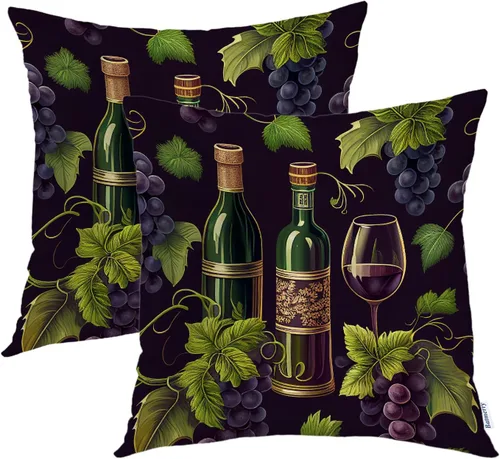 Miniatura 51 de Batmerry Juego de 2 fundas de almohada decorativas con estampado floral gris y blanco de 18 x 18 pulgadas, estilo victoriano con patrón de flores