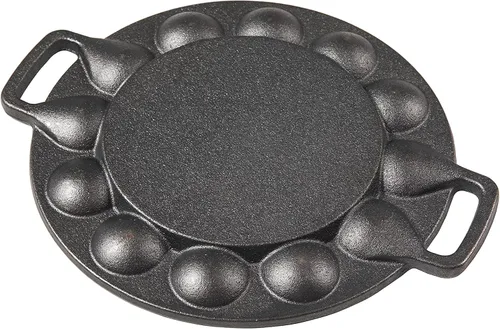 Miniatura 5 de Upstreet Sartén Aebleskiver de hierro fundido/Sartén Ebelskiver/Ideal para sartén poffertjes (19 agujeros)