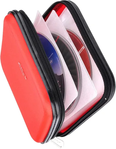 Miniatura 10 de Cartera de CD DVD, Capacidad de 32 Unidades, Resistente, Funda para Discos de DVD/CD para Coche, Disco de Almacenamiento Portátil para DVD/VCD