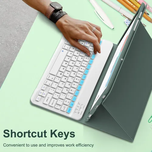 Miniatura 7 de Funda para teclado para Samsung Galaxy Tab A9 Plus 5G 11 pulgadas 2023 (SM-X210/X216/X218) - Teclado Bluetooth inalámbrico desmontable - Funda