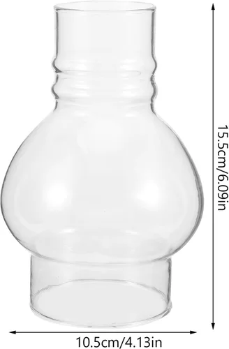Miniatura 3 de SEWACC Lámpara de aceite para chimenea, huracán, queroseno, pantalla a prueba de viento, lámpara de queroseno, globos transparentes de repuesto