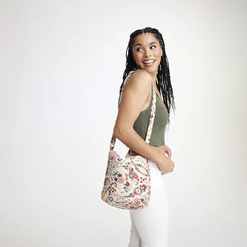 Miniatura 5 de Vera Bradley - Bolsa cruzada de algodón para mujer