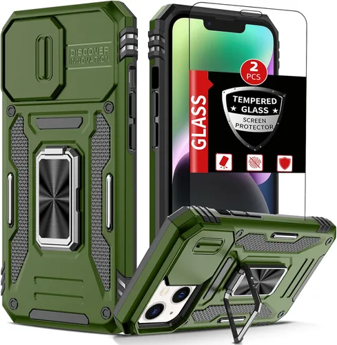 Miniatura 37 de Funda para iPhone 12 Pro Max con 2 protectores de pantalla, cubierta deslizante integrada para cámara para 12Pro Max, funda para teléfono
