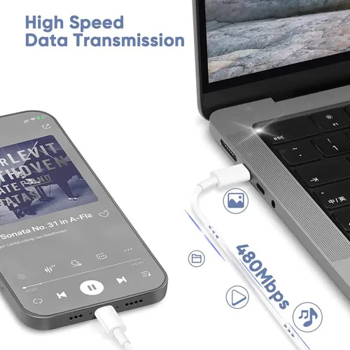 Miniatura 5 de StinkLight Cargador rápido USB C para iPhone de 20 W con cable USB C a Lightning y cable compatible para iPhone 14/13/12/11/XS/XR/X/iPad