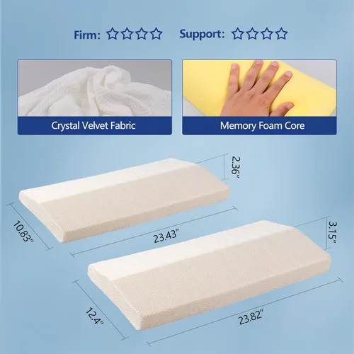 Miniatura 2 de Cozyhealth Almohada de apoyo lumbar para dormir, cojín de apoyo lumbar de espuma viscoelástica para aliviar el dolor de espalda baja, soporte