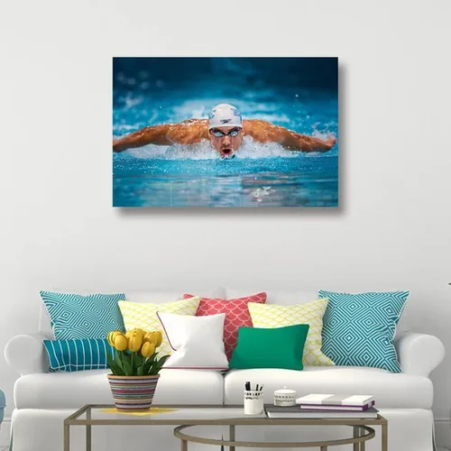 Miniatura 4 de ZHIKANG Póster de Michael Phelps Campeón del Mundo Nadador (5) Pintura sobre lienzo, póster de arte de pared, impresión de desplazamiento de imagen