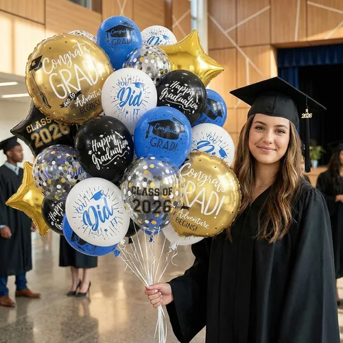 Miniatura 6 de HILAVO Globos negros, azules, blancos