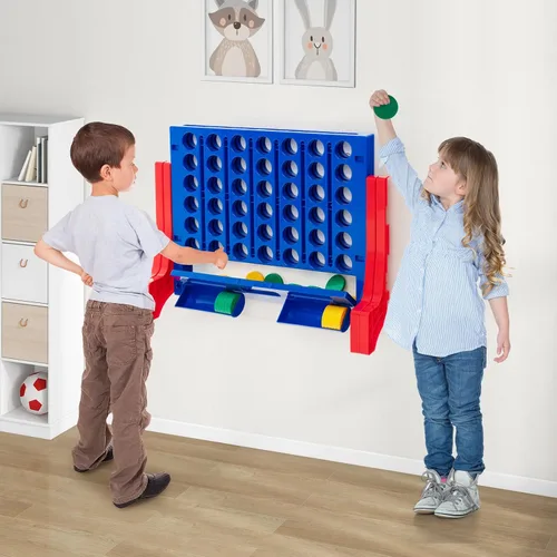 Miniatura 9 de KOTEK 1.6 FT Tall Giant 4-in-A-Row, Jumbo 4-to-Score Game with Carrying Bag & 42 Coins, Quick Release Slider, Indoor Outdoor Family Board Game for